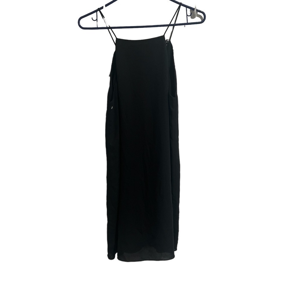 Black criss cross lace slip dress, medium - Picture 4 of 8